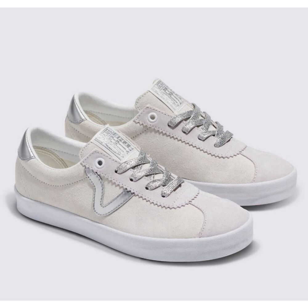 Vans Sport Low Sz 9 Shine Grey Blanc De Blanc Suede VN000CTDDWC 90s Punk Skate